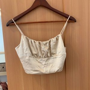 Gold crop top
